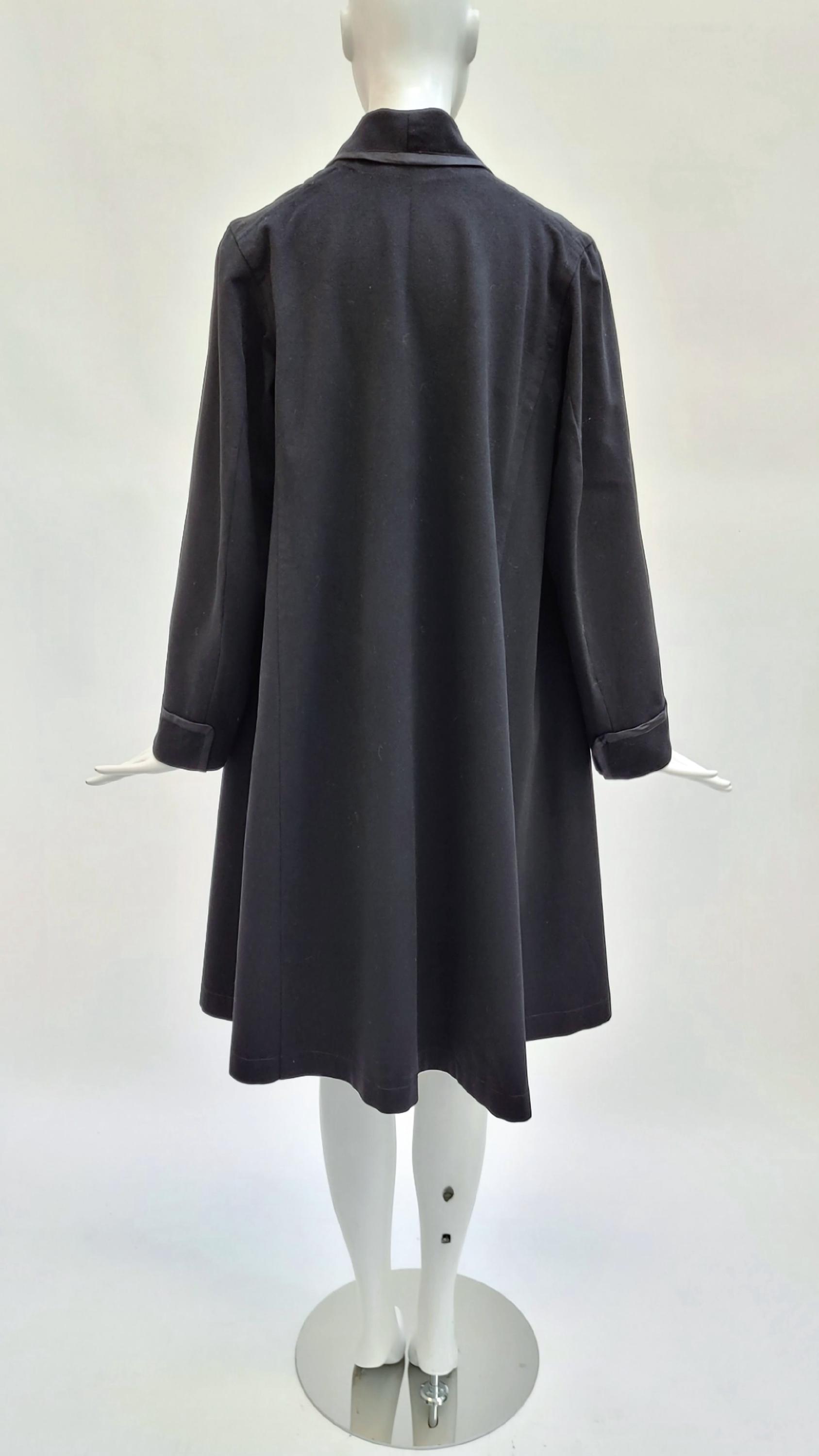 BELLE JARDINIERE Vintage 1920s Black Wool Coat - Etsy