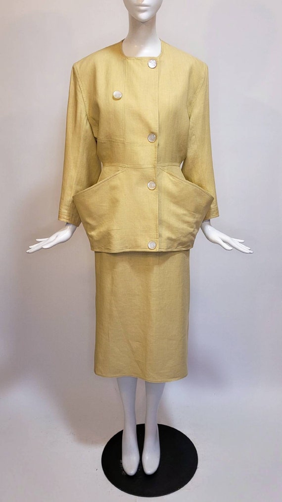 ANNE MARIE BERETTA Vintage S/S 1984 Linen Skirt Suit - Etsy
