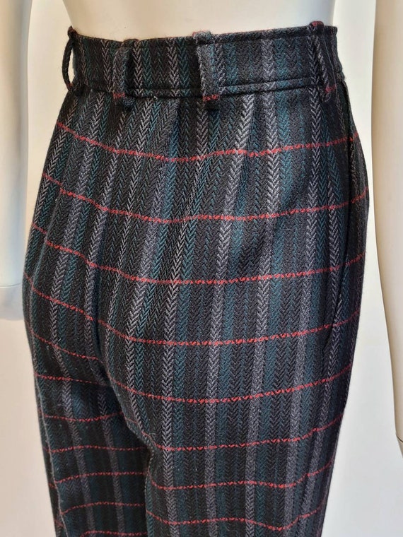 YVES SAINT LAURENT Vintage Late 1970s Plaid Wool … - image 9