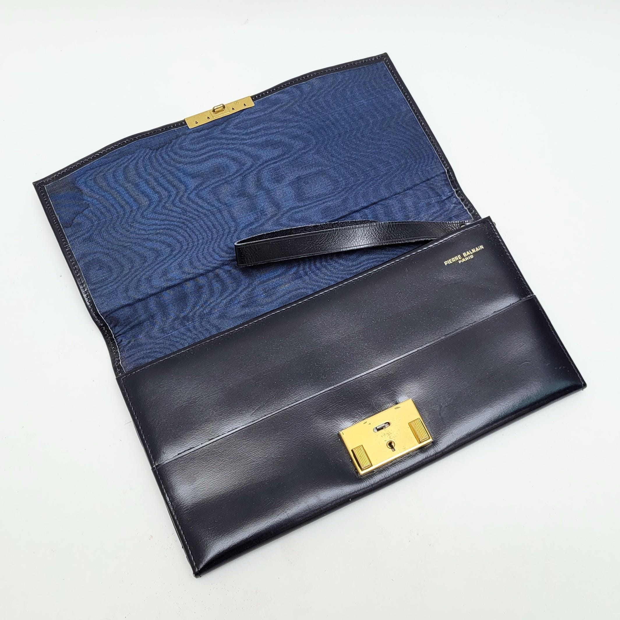 PIERRE BALMAIN Vintage 1970s Monogram Canvas Clutch Handbag - Etsy