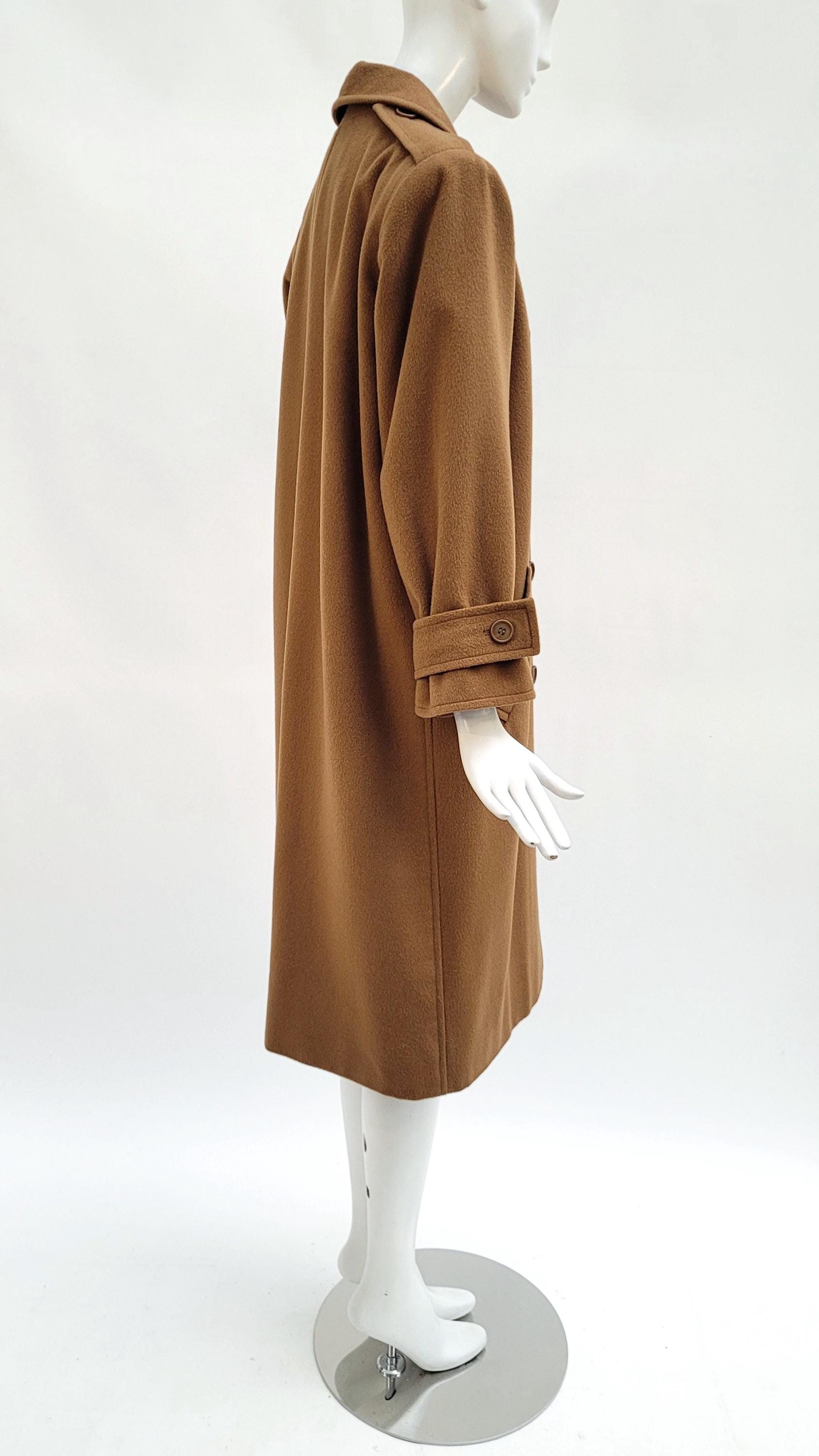 YVES SAINT LAURENT Vintage 1980s Camel Wool Coat - Etsy