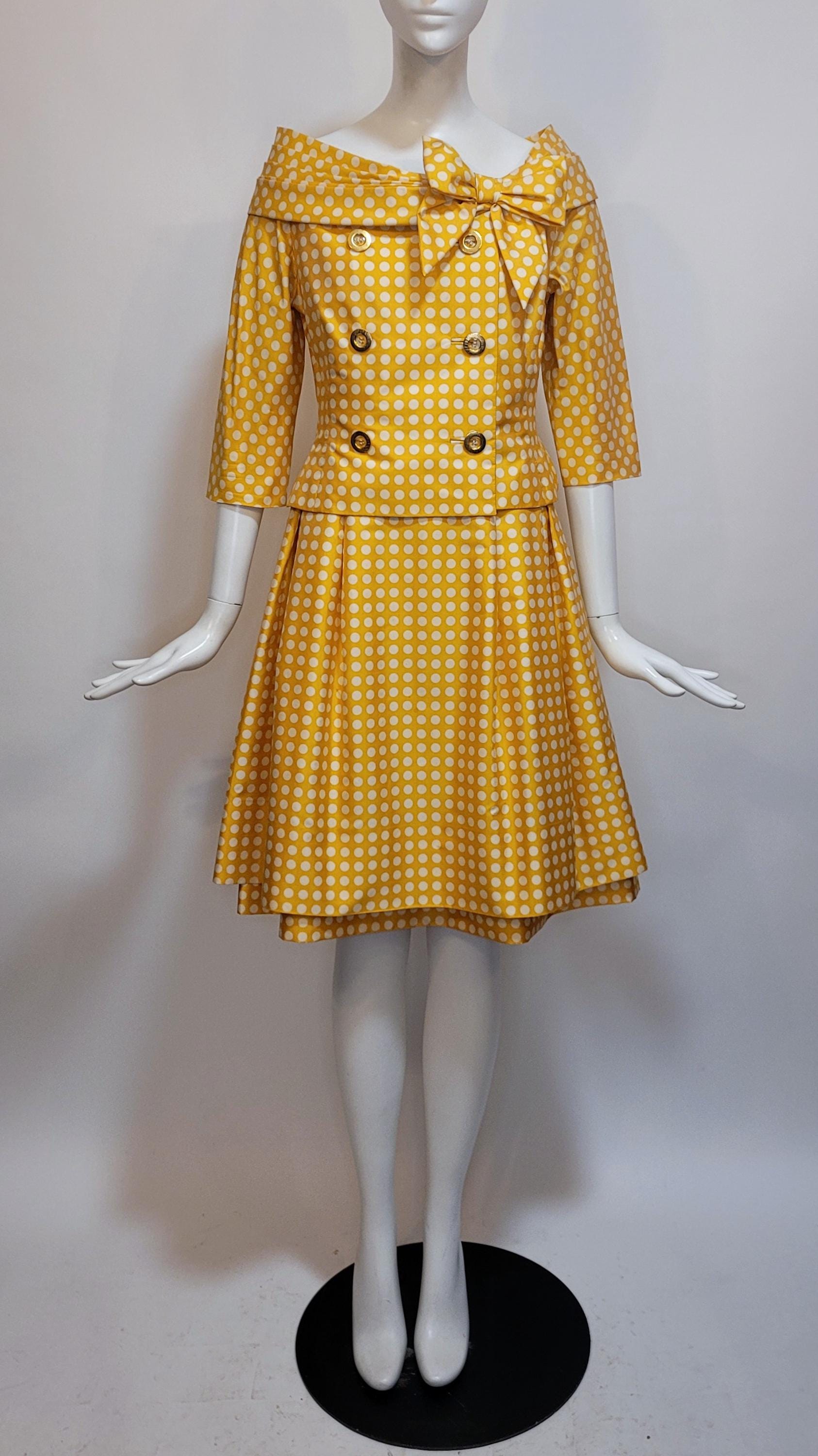 CHRISTIAN LACROIX (attributed To) Vintage 1980s Yellow