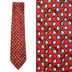 JEAN-CHARLES de CASTELBAJAC Vintage 1990s Glasses Silk Necktie