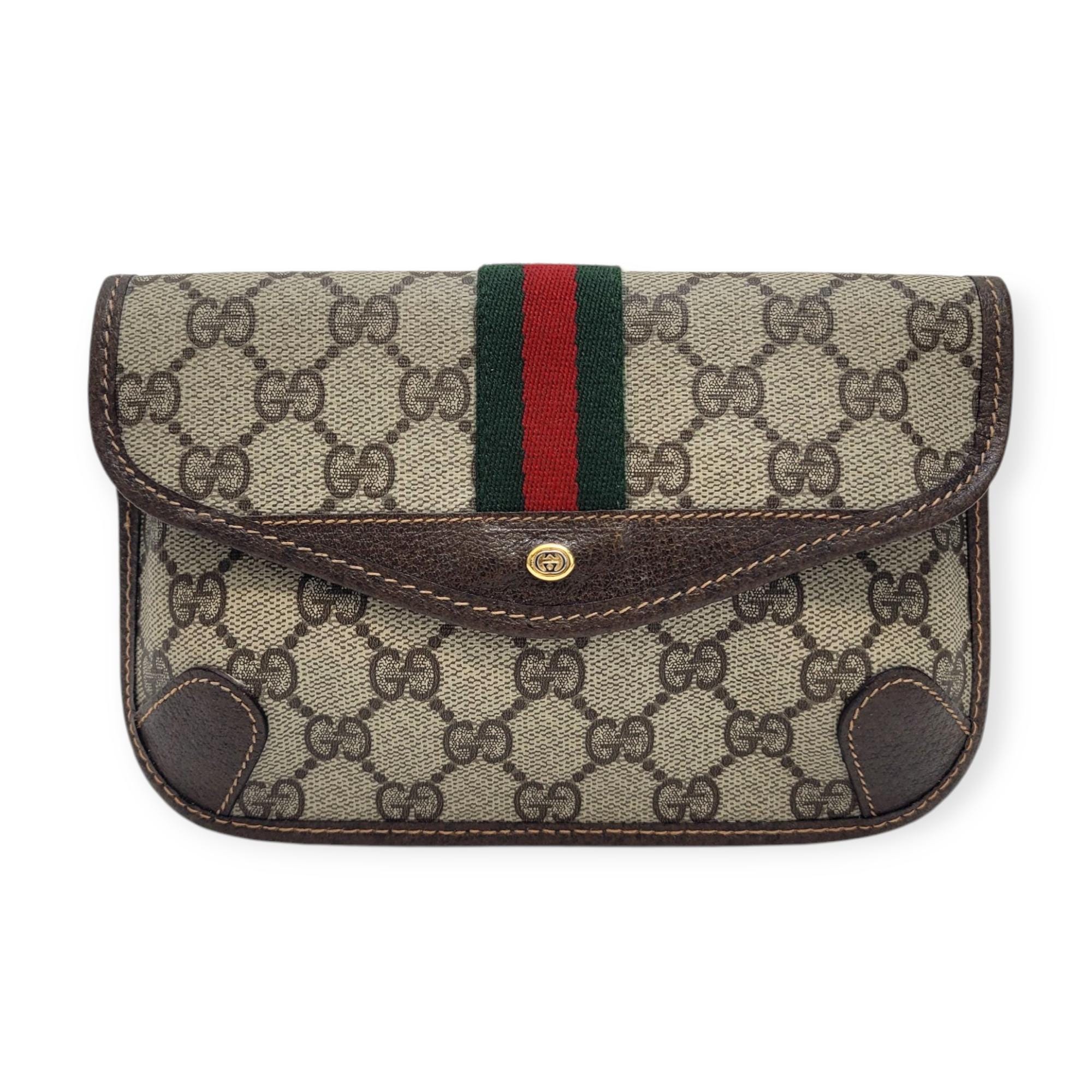 GUCCI Vintage 1970s GG Beige Clutch / Pouch - Etsy