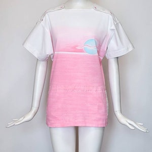 COURRÈGES Vintage 1980s White and Pink Top image 2