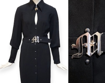 THIERRY MUGLER Vintage 2000s Black Dress