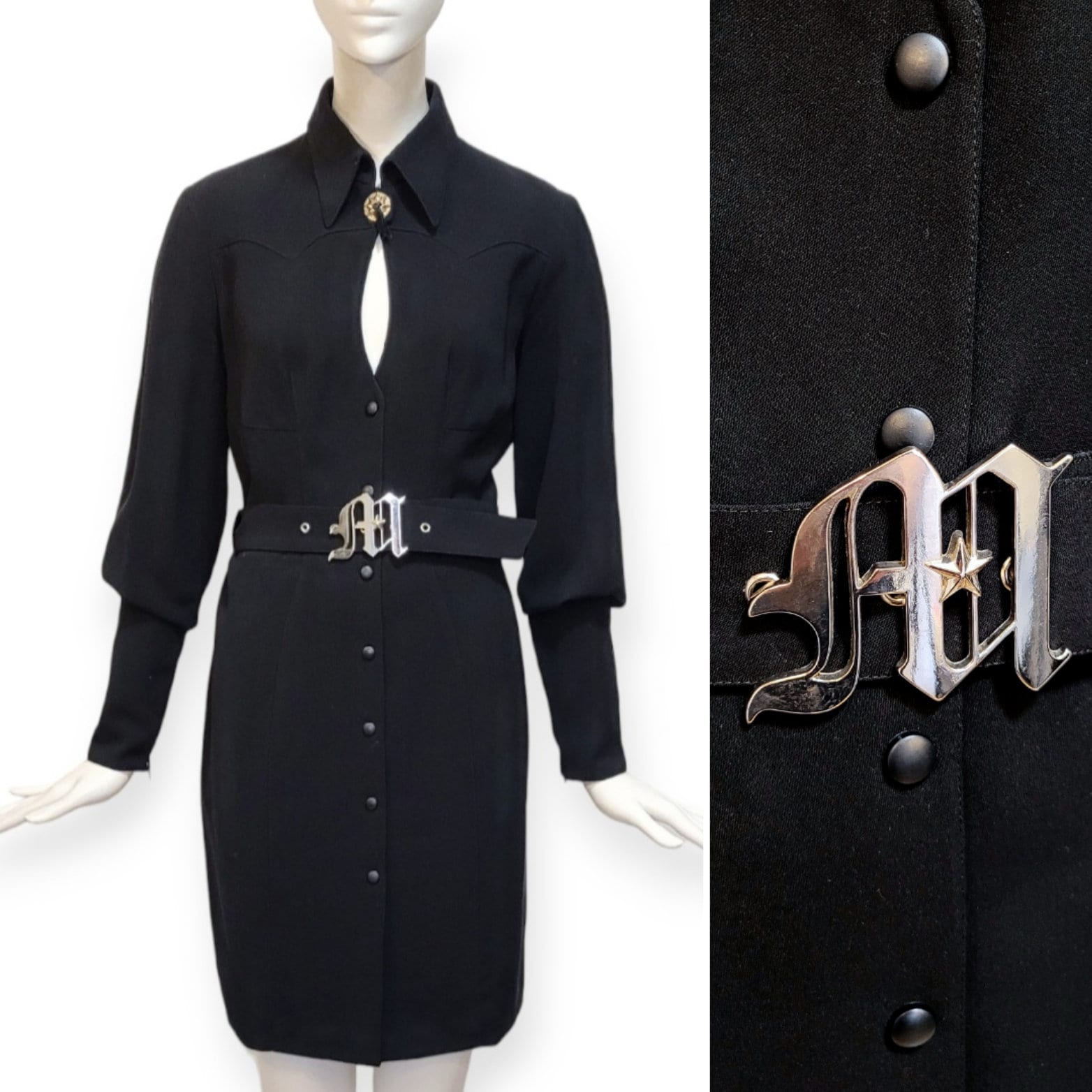 THIERRY MUGLER ヴィンテージ 2000 年代 ブラック ドレス - Etsy 日本