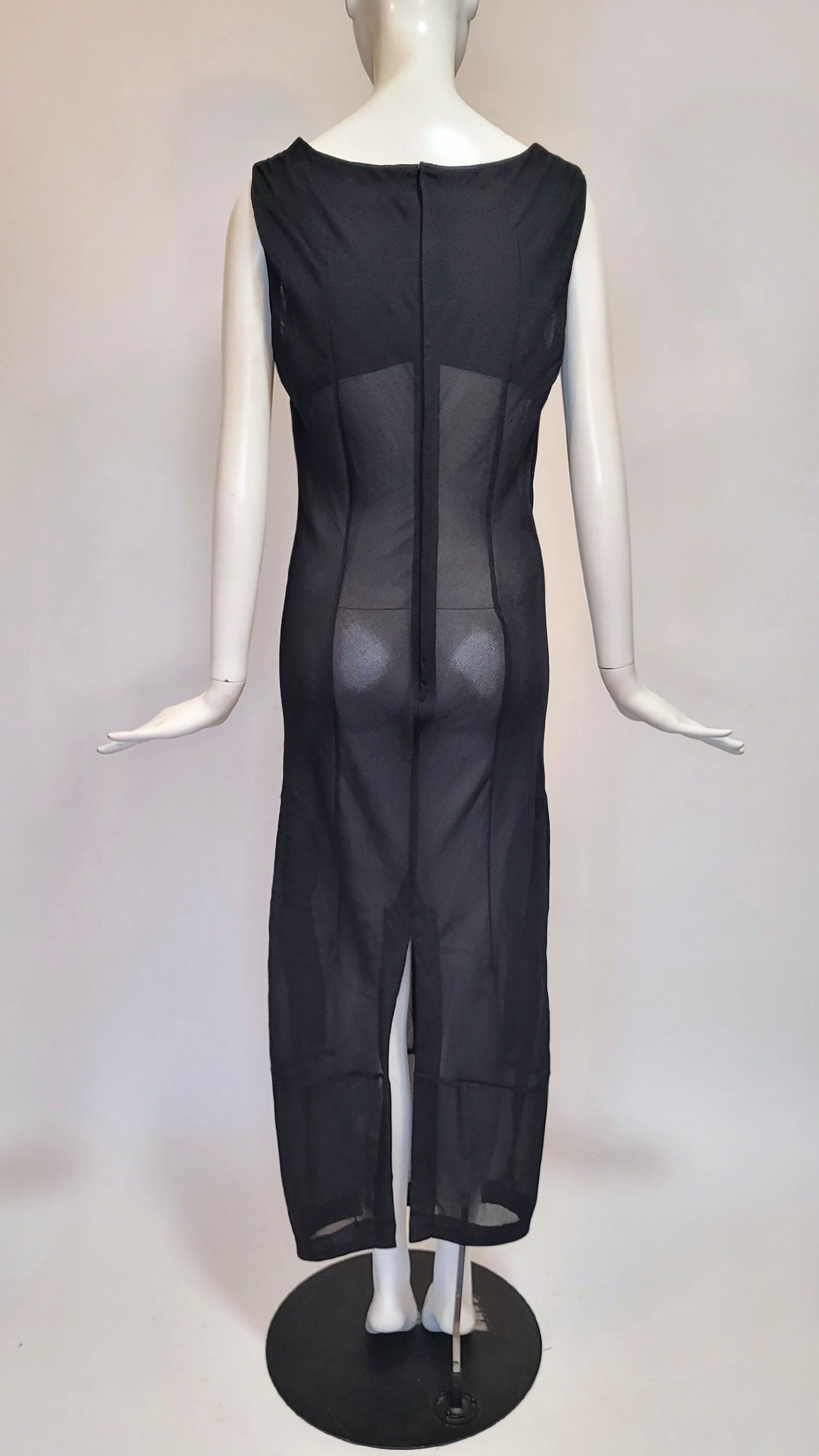 COMME DES GARCONS Vintage 1997 Black Sheer Dress - Etsy