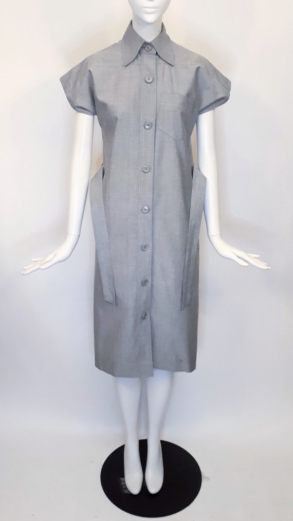 DANIEL HECHTER Vintage 1970s Chambray Shirt-Dress - image 9