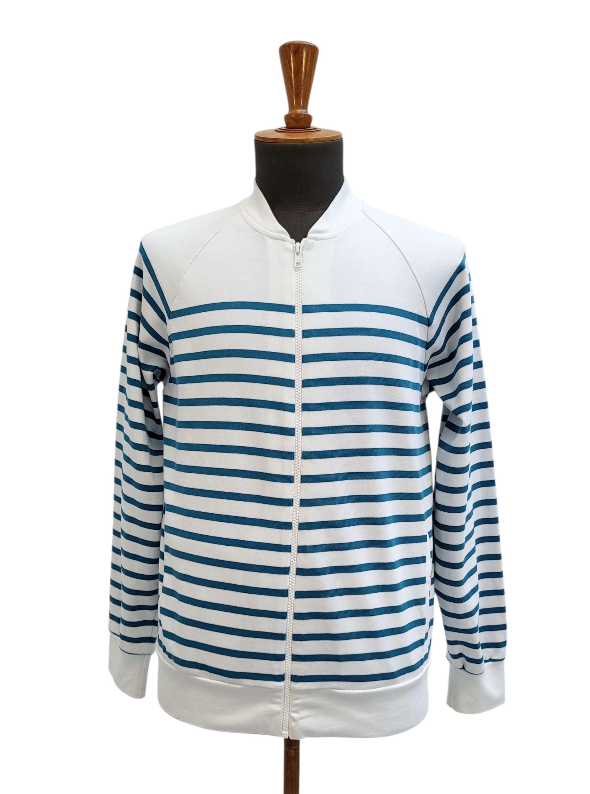 JEAN PAUL GAULTIER Vintage 2000s Marinière Cotton Zipped Sweater