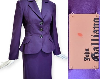 JOHN GALLIANO Vintage Fall 2008 Purple Suit