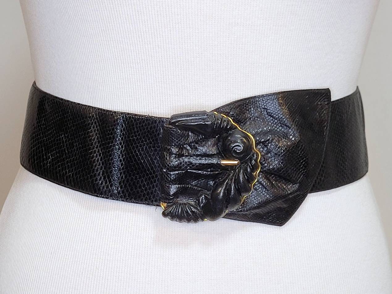 Ceinture Ungaro Vintage En Cuir - Taille 84/97 Marron - Occasion Authentique Made In Italy