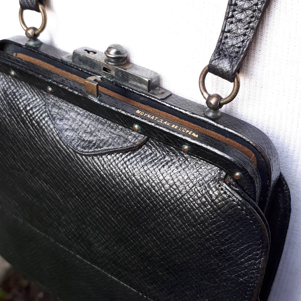 MOYNAT Vintage 1900 Leather Clutch Bag and Belt 