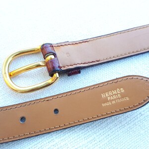 HERMES Paris Vintage Ostrich Belt 70 cm image 3