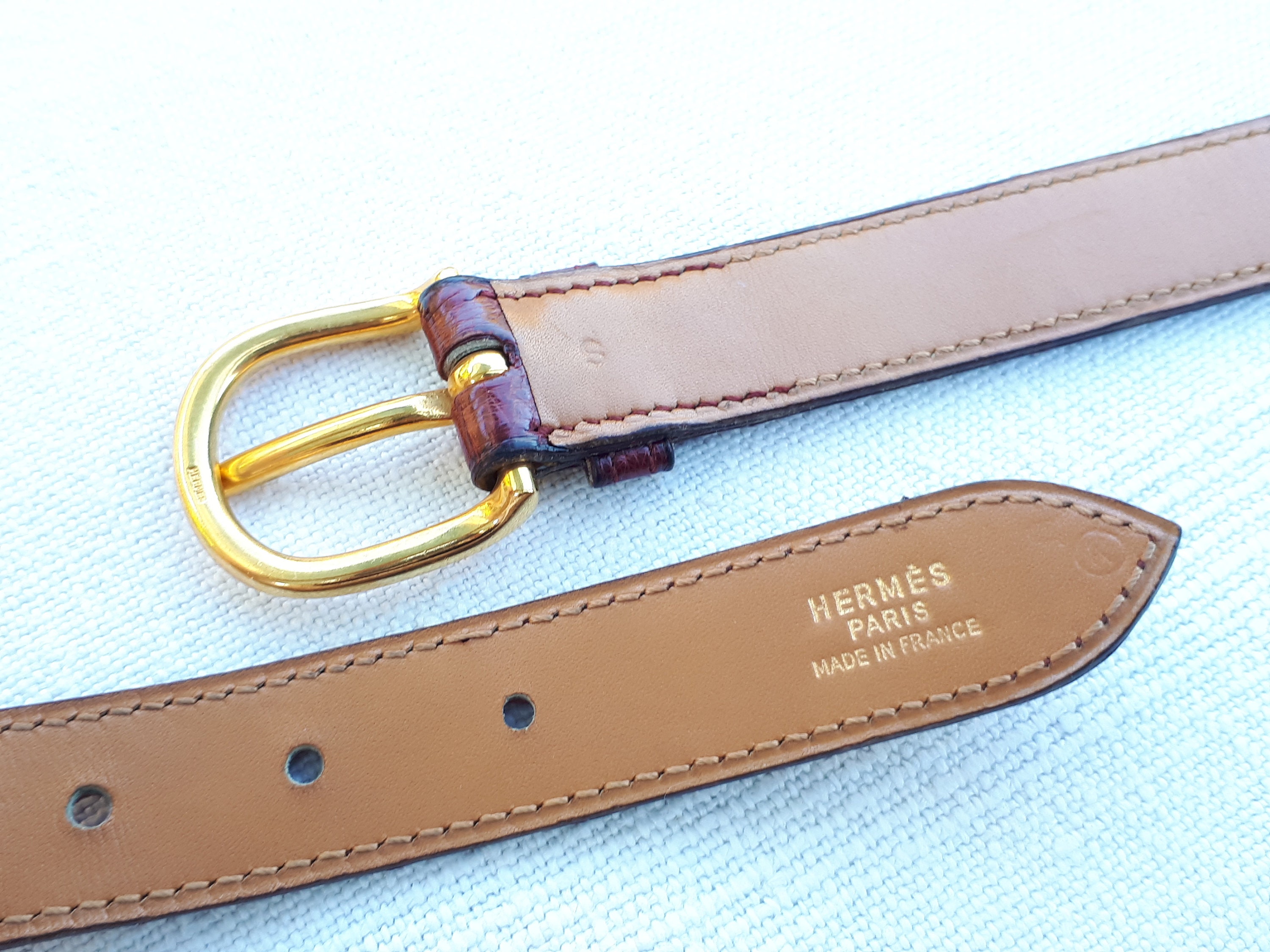 HERMES Paris Vintage Ostrich Belt 70 Cm - Etsy Finland display picture 1
