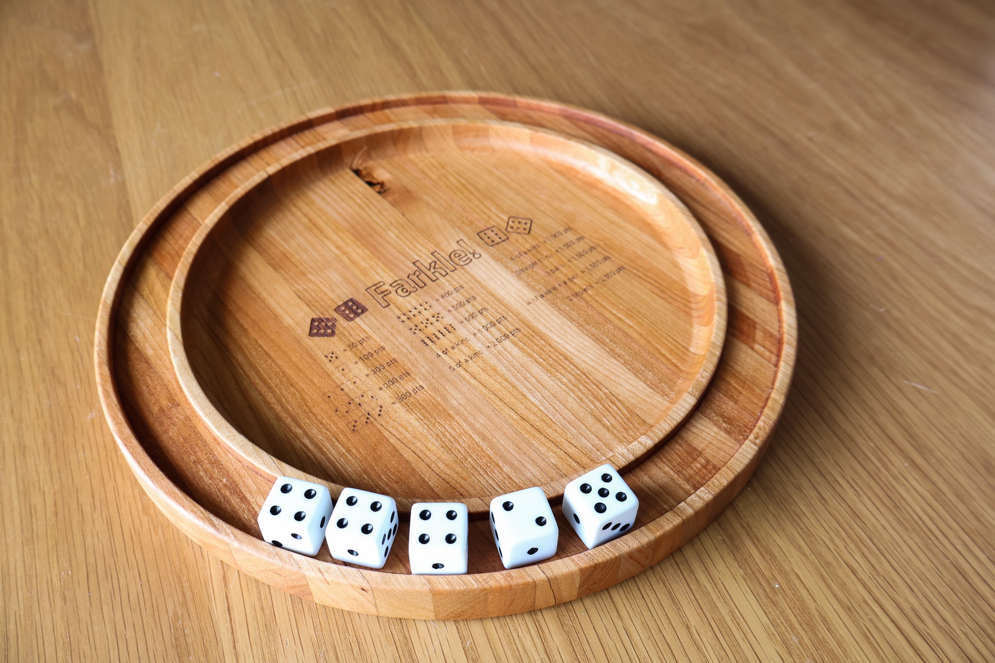 Family Farkle dish board game