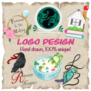 Custom Logo Illustration Commercial Use Full Rights Logo for Business Shop Logo Graphic Design Hand Drawn Logo Custom Branding Illustrative