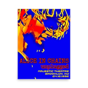 Alice in Chains Unplugged - LIMITED EDITION (250 copies)- Concert Poster Print (18&quot; X 24&quot;)