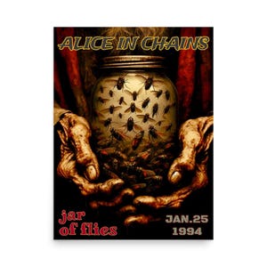 "Alice in Ketten - ""Jar of Flies"" LIMITED EDITION (nur 50) Poster - 18 "x 24""
