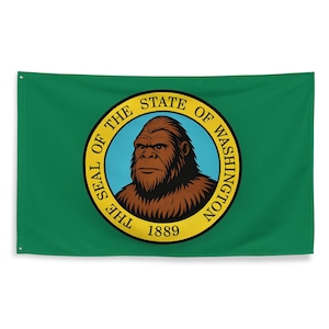 Washington State Bigfoot Flag