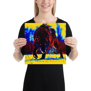 Timber Wolf Abstract Art Print LIMITED EDITION - Etsy