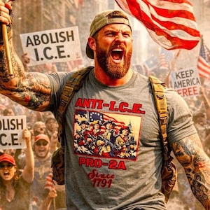 Abolish ICE, Anti-ICE, Pro-2A Patriotic T-Shirt – Since 1791  American Revolution Graphic Tee, Second Amendment, 2nd Amendment Shirt