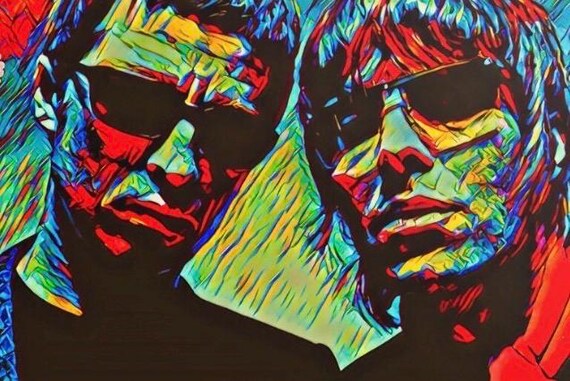 Buy Liam and Noel Gallagher &frasl; Oasis - LIMITED EDITION Print Online
