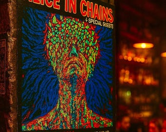 Alice in Chains Poster Print, Grunge Rock Wall Art, Seattle Music