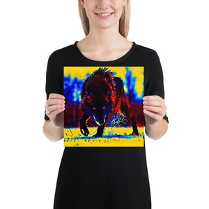 Timber Wolf Abstract Art Print LIMITED EDITION - Etsy