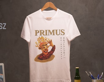 Primus Rhinoplastik weiß Konzert Shirt Heavy Metal Band Retro Design T-Shirt, Primus Shirt