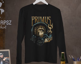 Primus Monkey Smoke Shirt, Primus Mellon Coolie, Primus Metal Core Band TShirt, Primus Long Sleeve Shirt, Primus Women Shirt
