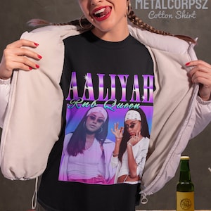 Aaliyah RnB Shirt, Aaliyah Inspired 90&#39; TShirt, Aaliyah Queen RnB Long Sleeve Shirt, Aaliyah Unisex Shirt, RnB clothing