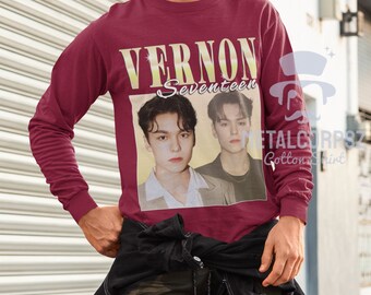 SEVENTEEN 公式 Tシャツ バーノン VERNON T-shirt Vernon Seventeen Kpop Inspired Vintage Graphic Shirt