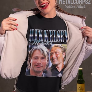 Mads Mikkelsen Shirt, Mads Mikkelsen Inspired 90&#39; TShirt, Mads Mikkelsen Long Sleeve Shirt, Mads Mikkelsen Unisex Shirt, Mads Clothing