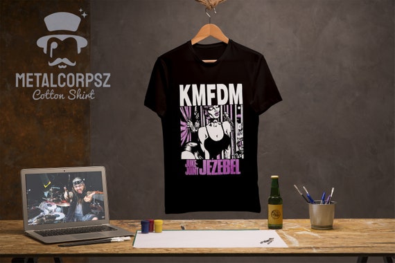 KMFDM Jezebel Hip Hop Pop Rock Band Black Shirt, KMFDM Metal Band
