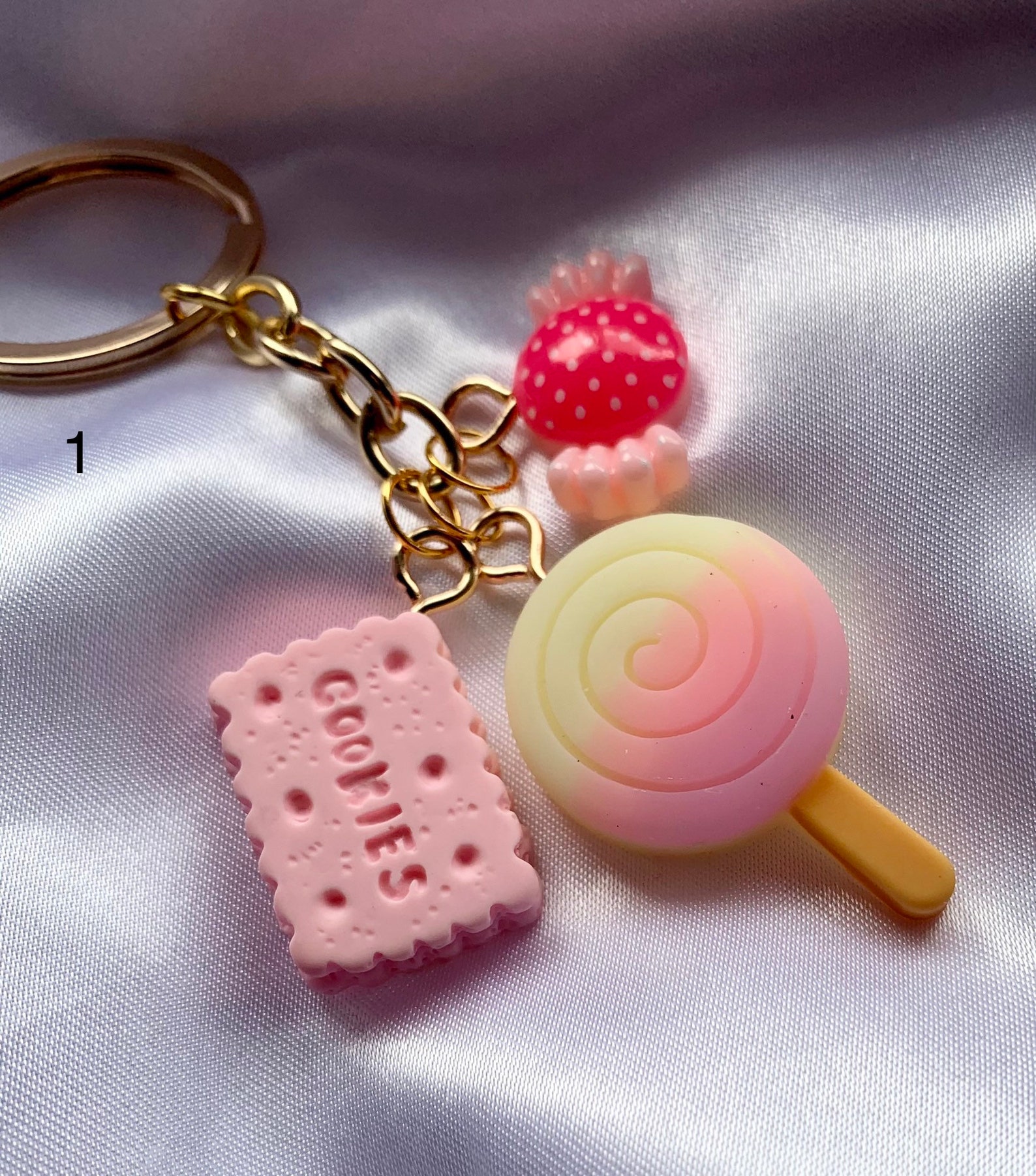 Pink Keyrings Different Options Available Etsy