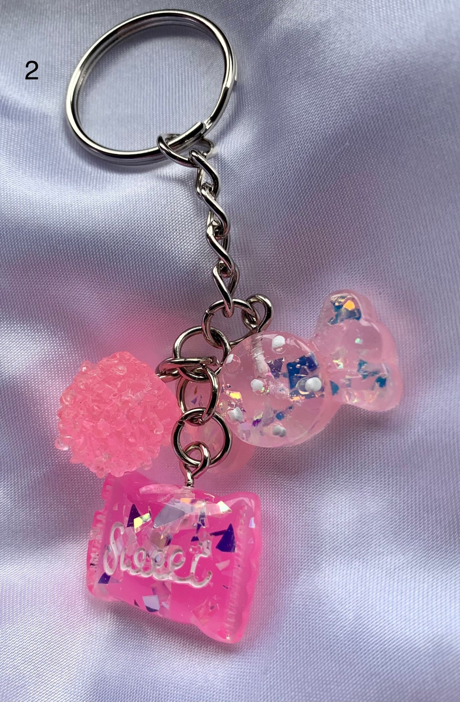 Pink Keyrings Different Options Available Etsy