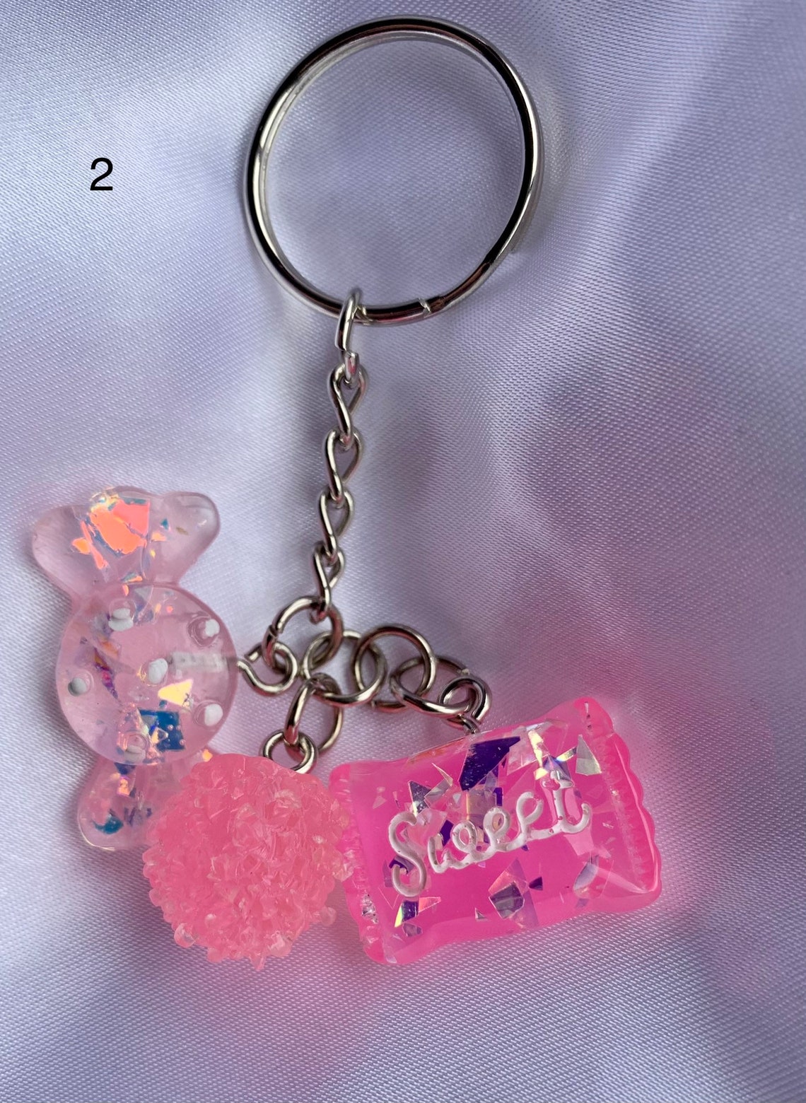 Pink Keyrings Different Options Available Etsy
