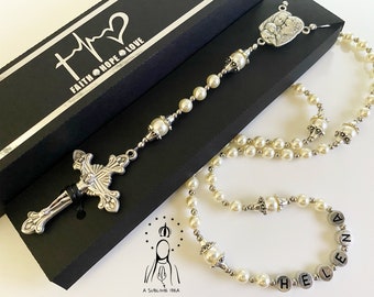 Personalized Rosary | Custom Rosary | Baptism Rosary | First Communion Rosary | Handmade Rosary |  Catholic Rosary