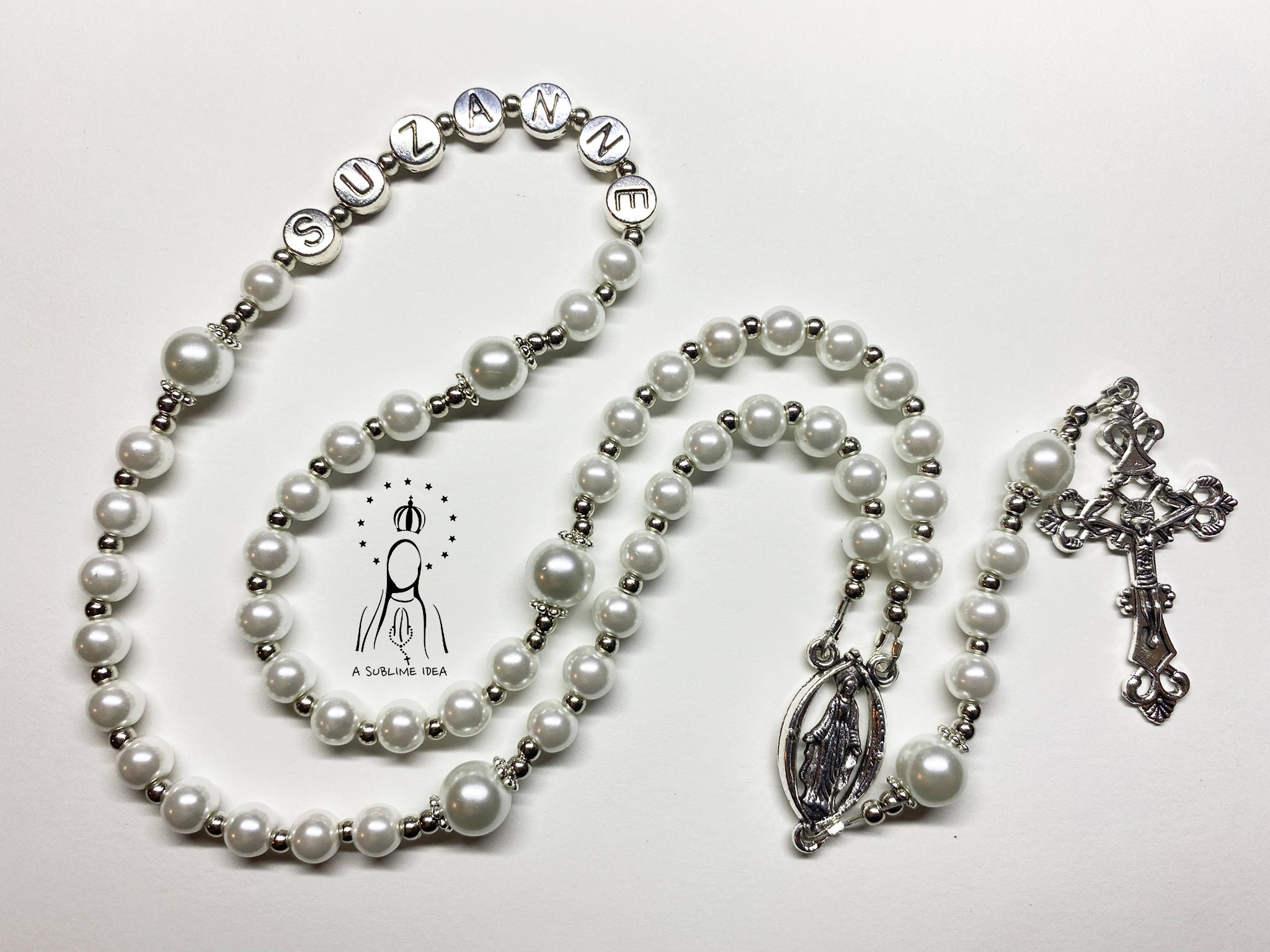Personalized Rosary | Custom Rosary | Baptism Rosary | First Communion Rosary | Handmade Rosary |  Catholic Rosary