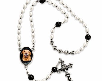 Personalized Pet Memorial Rosary | Custom Dog Cat Photo Rosary | Pet Loss Gift