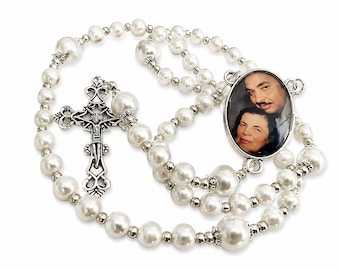 Personalized Memorial Rosary with Picture