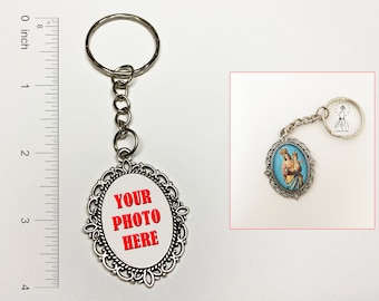 Personalized Keychain | Memorial Keychain | Saint Keychain
