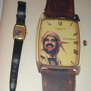 Montre Mécanique Vintage Collector Saddam Hussein - Années 80 - Boîtier Doré 34mm - Suisse