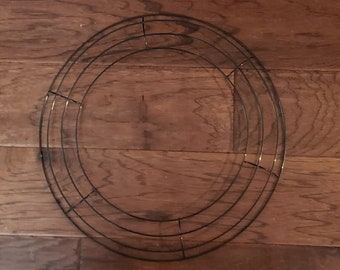Wreath Form Metal Wire Form Craft Metal DIY Frame Mesh Burlap 3D Frame Christmas Halloween Thanksgiving Autumn Fall Base Green Floral Door