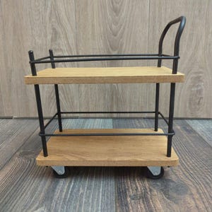 Coffee Display | Wood & Metal Coffee Tier Tray | Coffee Tray | Kitchen Decor | Coffee Table Signs | Display Tray Decor | Mini Coffee Cart