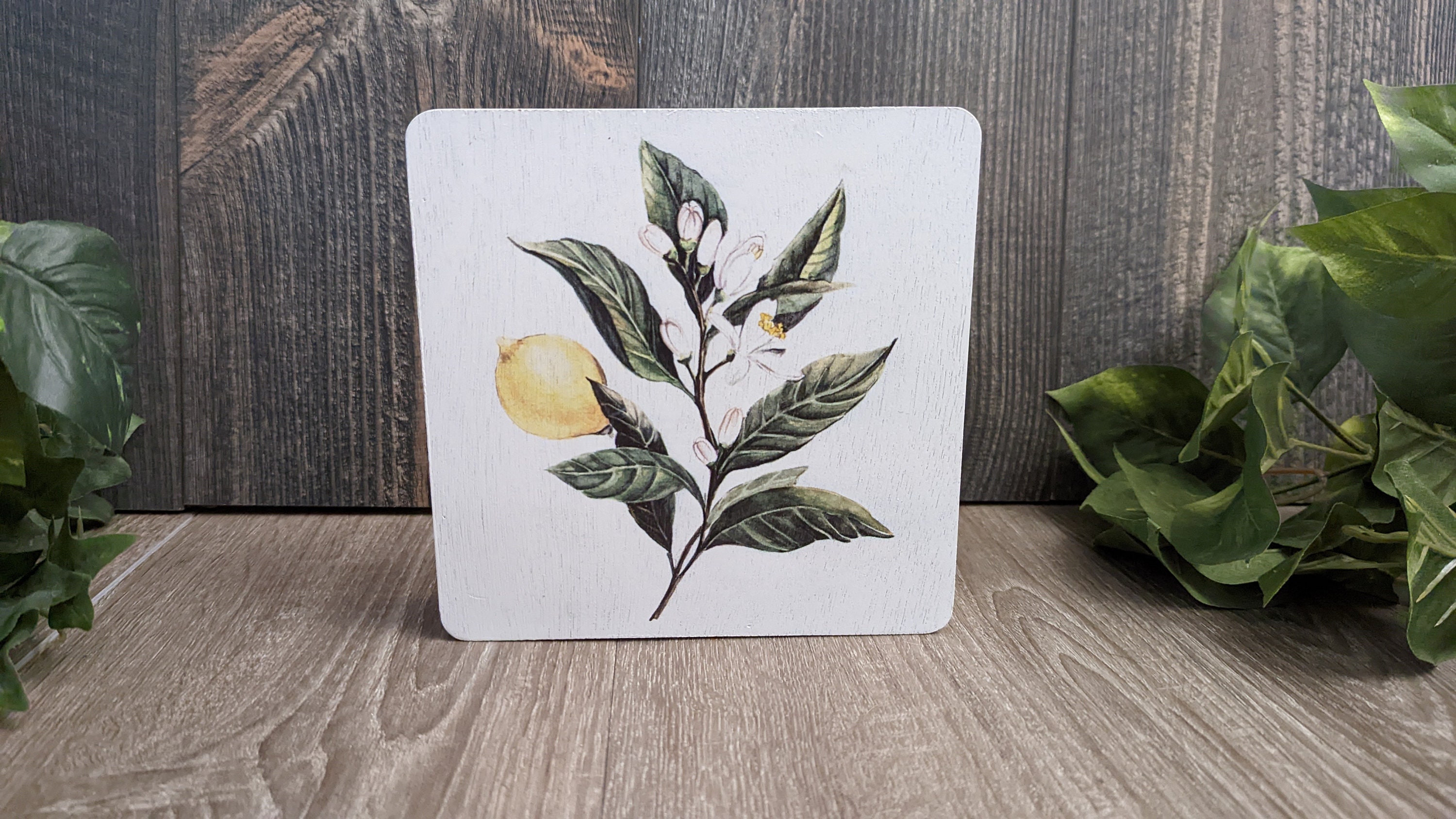 Lemon Decor | Lemon Sign | Fruit Sign | Kitchen Self Sitter | Summer ...