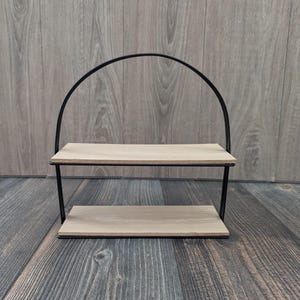 Tier Tray | Wood & Metal Tier Tray | Tiered Tray | Kitchen Decor | Coffee Table Signs | Display Tray Decor | Display Mini Signs | Entry Way