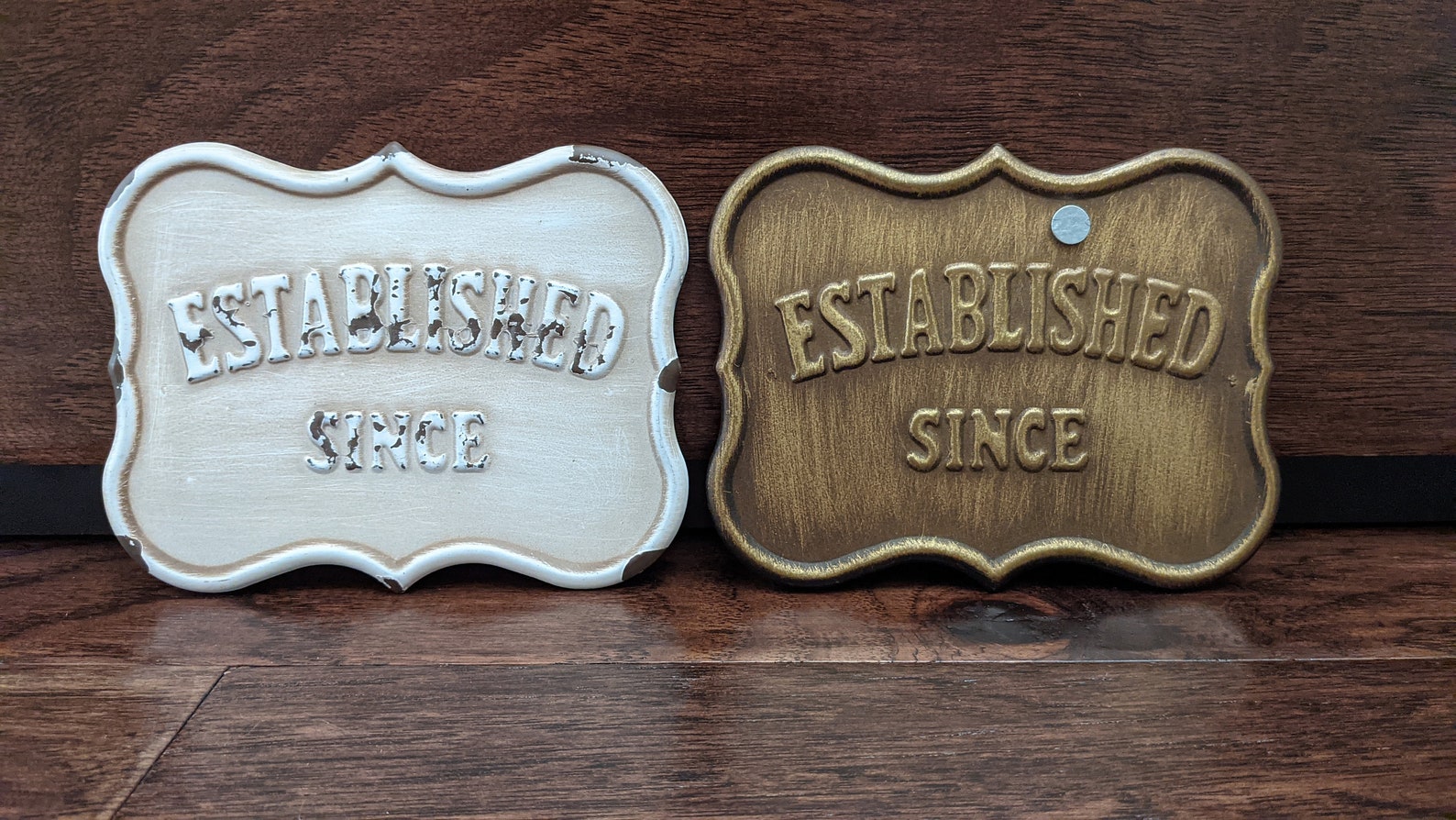 Metal Established Since Sign With Magnet Rustic Vintage Man - Etsy