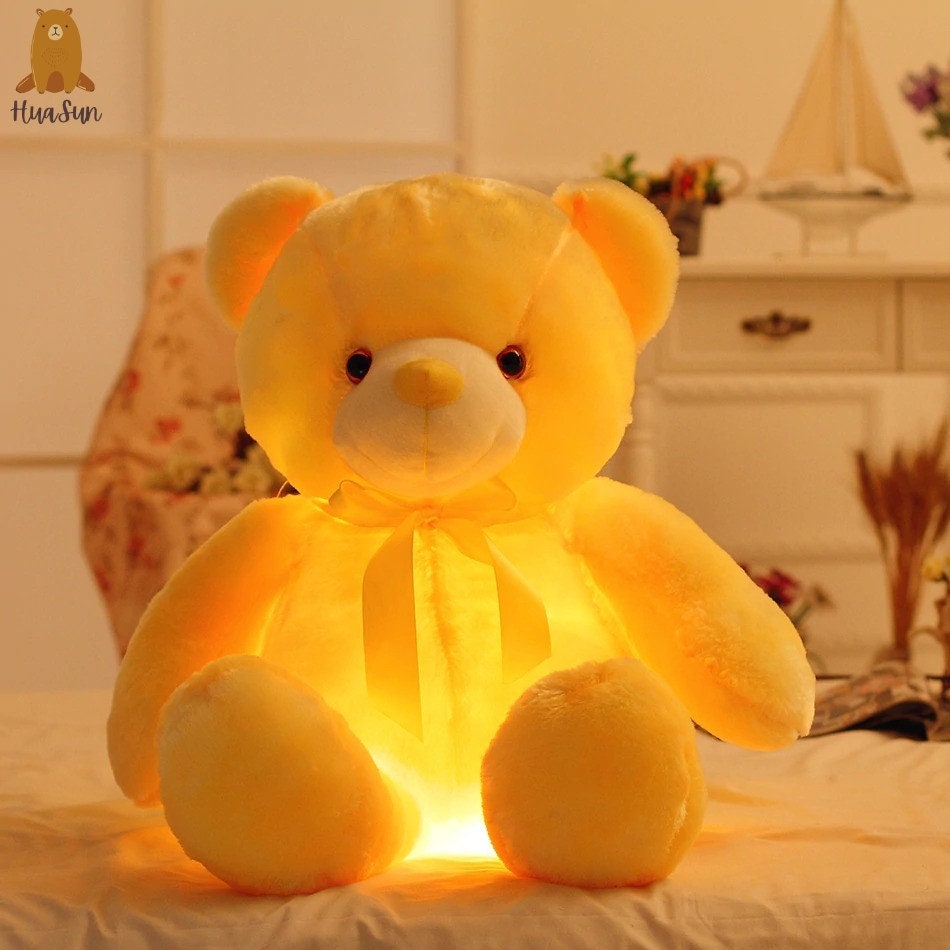 50cm Creative Light Up LED Teddy Bear Glowing Stuffed Etsy